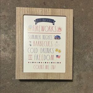 Rae Dunn Brown Wooden Frame